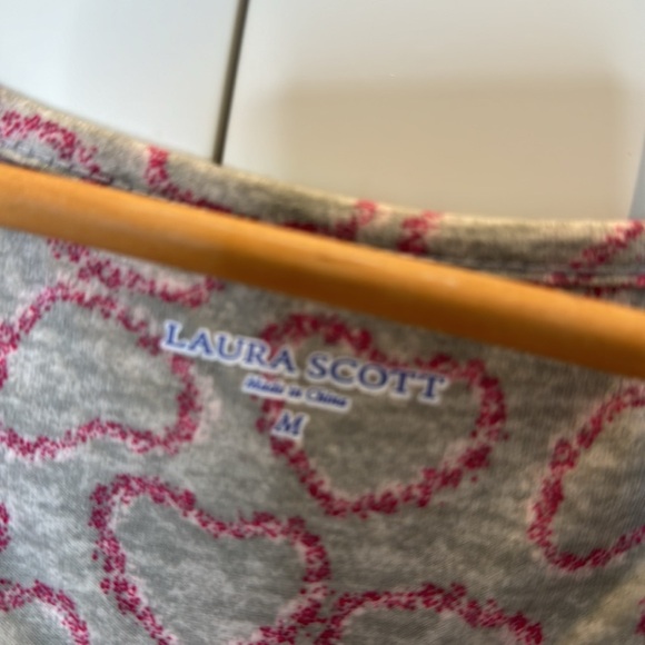 Laura Scott Women’s Night tshirt night gown long sleeve hearts medium - Picture 4 of 10